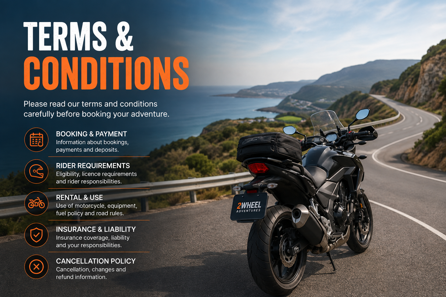 motorcycle rental terms and conditions